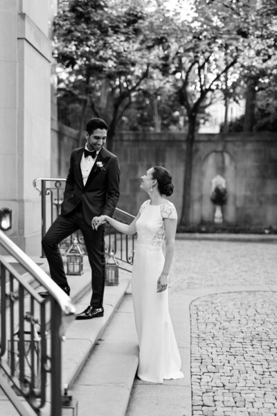 DC film wedding photographer photographs a modern wedding at Meridian House in Washington.
