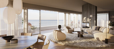 Visualisiererung des Ruhebereichs im SPA Bereich des the shore club.