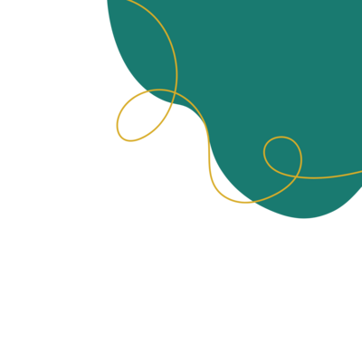 Green background shape with a gold overlay