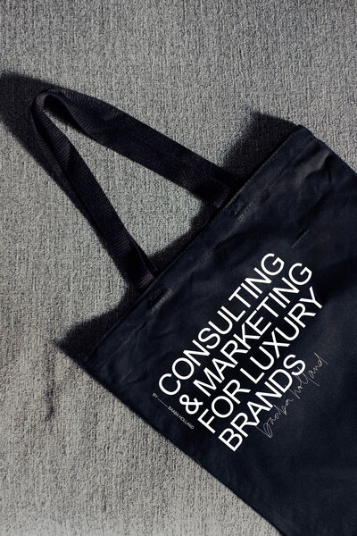 Consulting and Marketing for luxury brands tote bag