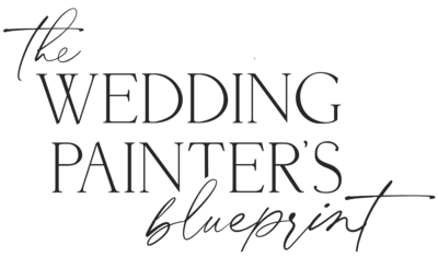 the wedding painter's blueprint logo