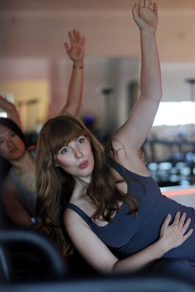 What to bring to your first Lagree fitness class—shoes, water, yoga mat, and gym bag setup at Rise Studio