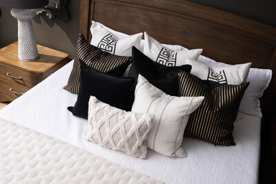 Personalize your bedroom sanctuary with our stylish Accent Pillows, crafted to complement any decor scheme.