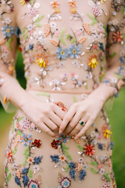 Asian Bride in Designer Gown under Cherry Blossoms - Hunter Hennes Photography_0003