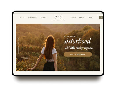 Becca showit website template for podcast