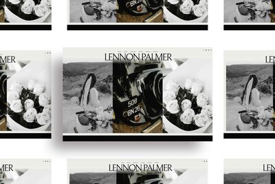Lennon Palmer Showit home page—story-first structure with refined typography and intuitive flow guiding visitors from intrigue to inquiry (1)