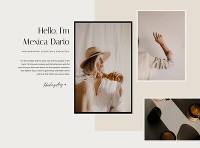The Creative Muse Showit premium templates, featuring a sleek and modern design ideal for photographers and coaches, with easy-to-use customization for a standout online presence.