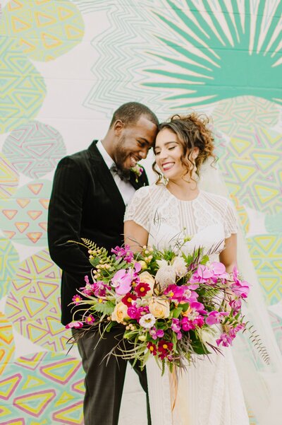 tropical wedding inspiration colorful orchid l hewitt photography-1