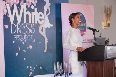 Adrianna Hopkins hosting the Night in White Gala 2022