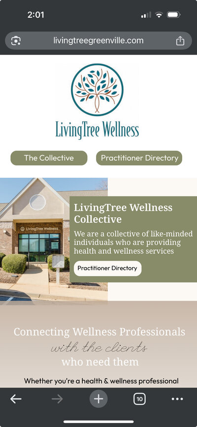 LivingTree Wellness Collective website