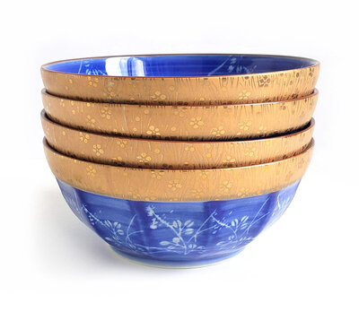 Blue and Gold Bowls