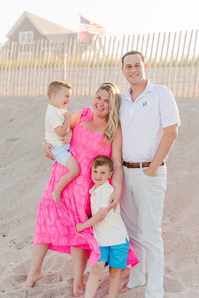 Family on beach