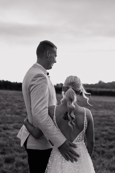 Bride and groom having photography.
