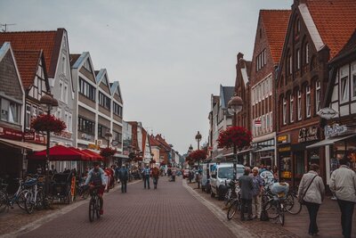 a street of shops and businesses