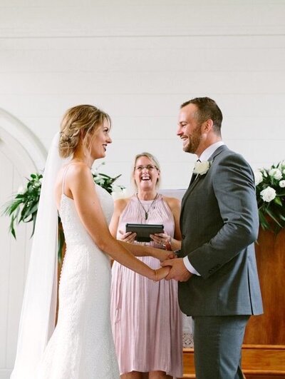 Wedding fairy godmother Kimberly Sanders in action
