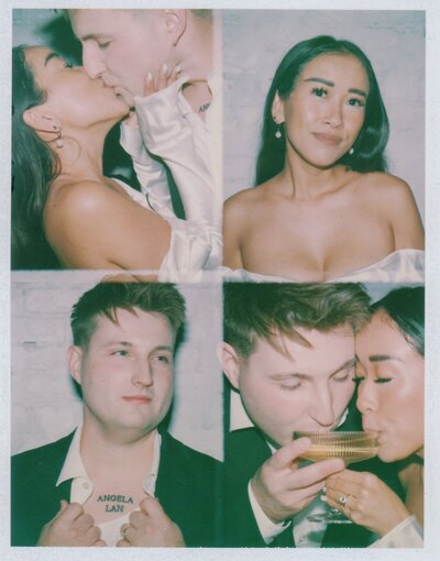polaroid of bride and groom photobooth style taken by wedding photographer tampa fl, Christian Noble