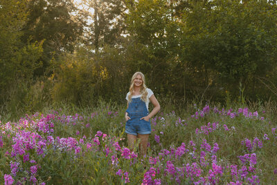 girl sitting next to pond in newberg, oregon