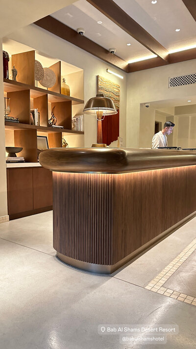 Reception area in desert resport bab al shams in Dubai Desert, UAE - photo by AMALYN STYLE + SOCIAL 
