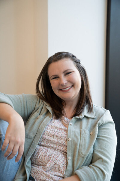 a portrait of emma males who is a virtual assistant for photographers looking to market their small business