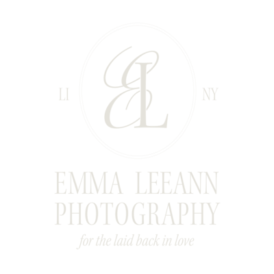 Emma Leeann, Long Island Wedding Photographer Full Logo in Off-White