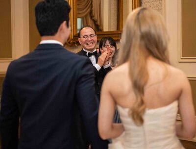 Family celebrates bride and groom at The Driskell Hotel