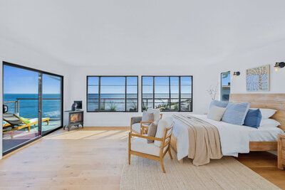 Santa Cruz Coastal Luxury Beach Home Pleasure Point Ocean View Bedroom