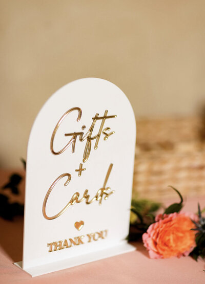gifts and card sign