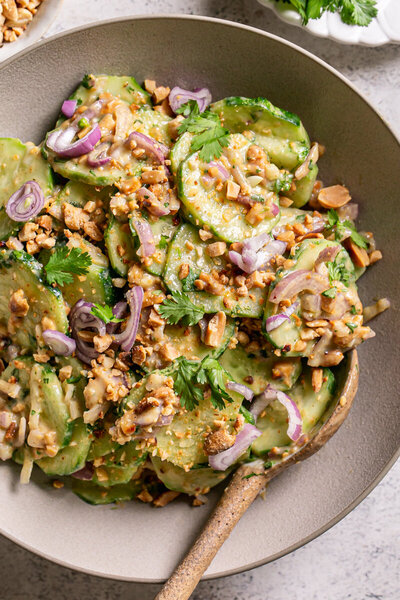 Miso Cucumber Salad with Shallot and Roasted Peanuts-3