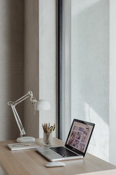 laptop on desk
