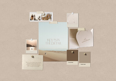 Beige aesthetic pin board moodboard