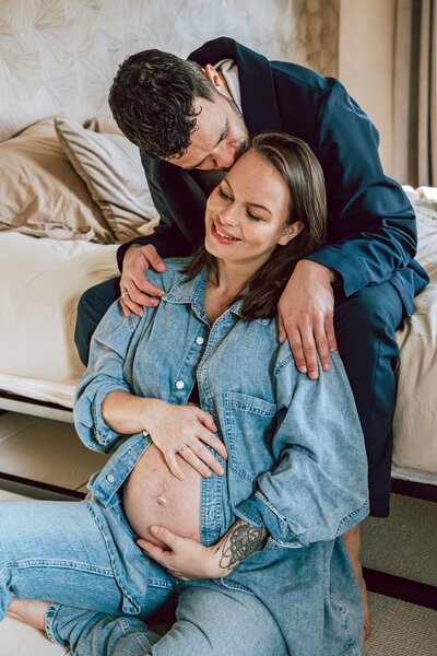 fotoshoot met partner zwanger