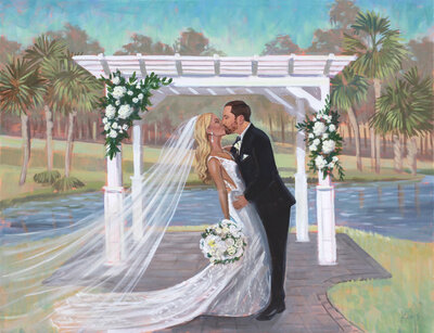 Live Wedding Painter Florida, Ben Keys Fine Art Studio
