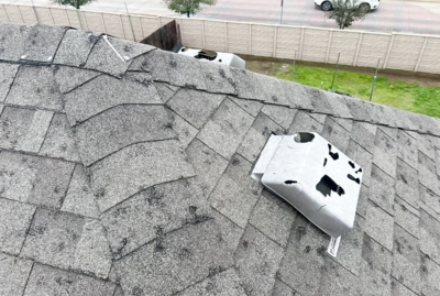Hail roof damage in Dallas, TX