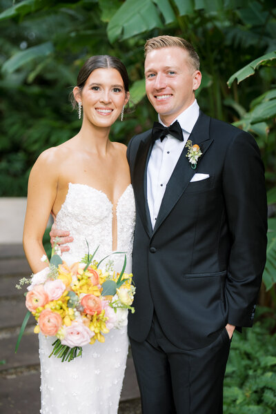 Bride and groom portrait at Rosewood Baha Mar