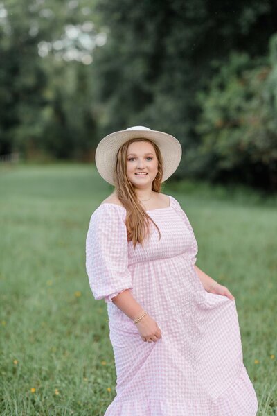 south georgia fall senior session with hat