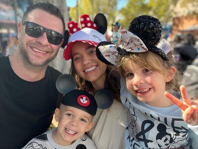 family in Disneyland