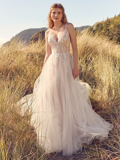 Romantic A-line Tulle Wedding Dress. Hello lovelies. This romantic A-line lace wedding dress is inspired by all things Shakespearean and Valentine-y and happily-ever-after.