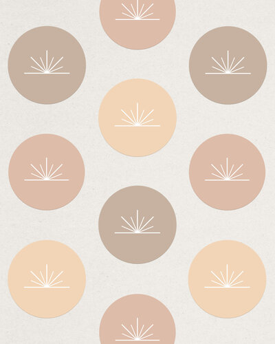 Elegant logo design for a candle company, focusing on simplicity and modern boho aesthetics.