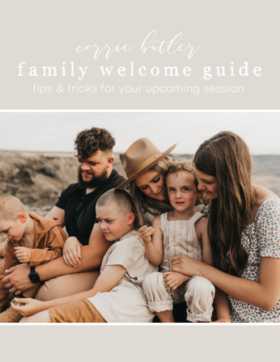 Corrie Butler Photography Family Welcome Guide Template
