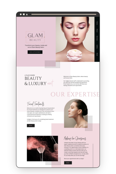 Beauty-salon-home-page-design