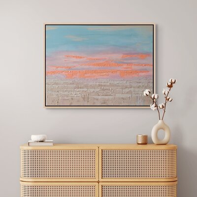 Acrylbild Moment Of Silence im Raumbeispiel. Lebendige Farben kombiniert mit sanften und strukturierten Akzenten.