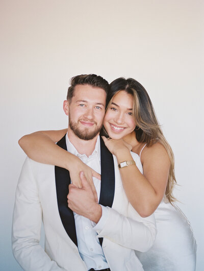 S&B White Studio Black Tie Engagement Session Hope Gray Photo3