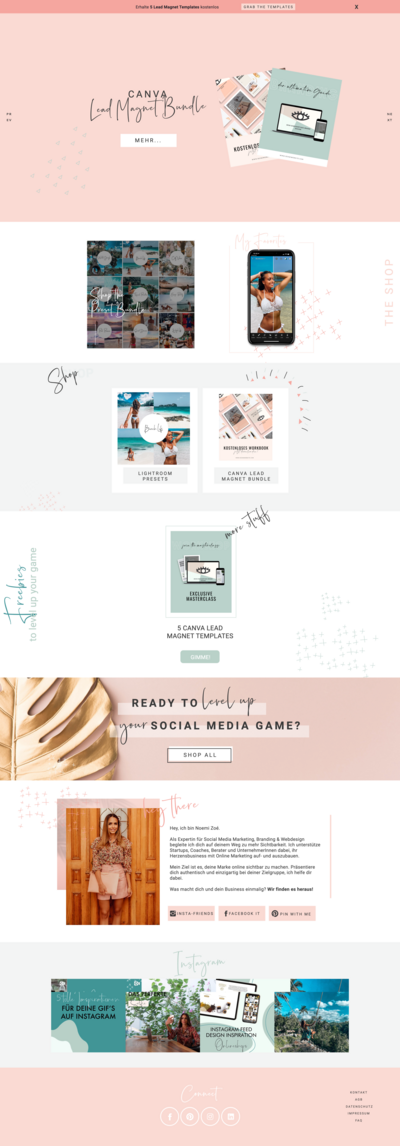 Shop Social up your business Webdesign by Sinnfluencers