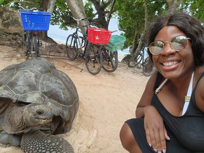 La Digue-Seychelles-Aldabra Tortoise-Passports and Palms-Travel