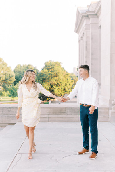 Engagement Session at the Little Rock Capitol Building in Arkansas