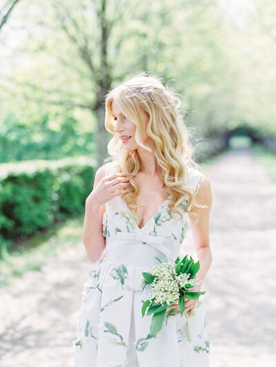 Chateau Wedding Bridal Portrait by Destination Wedding Photographer Katie Trauffer