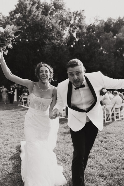 Wedding photos of the couple