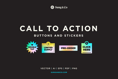 Check out our Holographic Call to Action Digital Stickers in the shop.