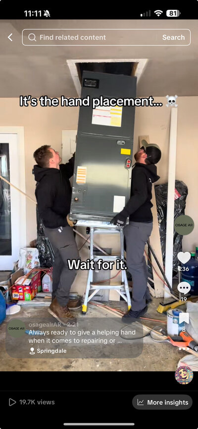 Man running up stairs