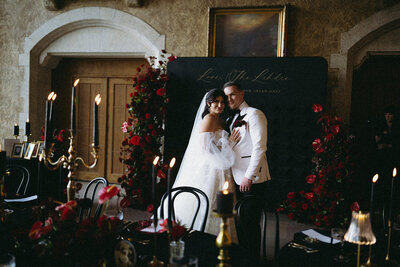 Moody Gothic wedding at Banff Fairmont Springs, Albert